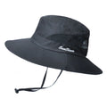 Summer Soild Waterproof Mesh Bucket Hat for Men Women Wide Brim Ponytail Sun Fishing Hat for Camping