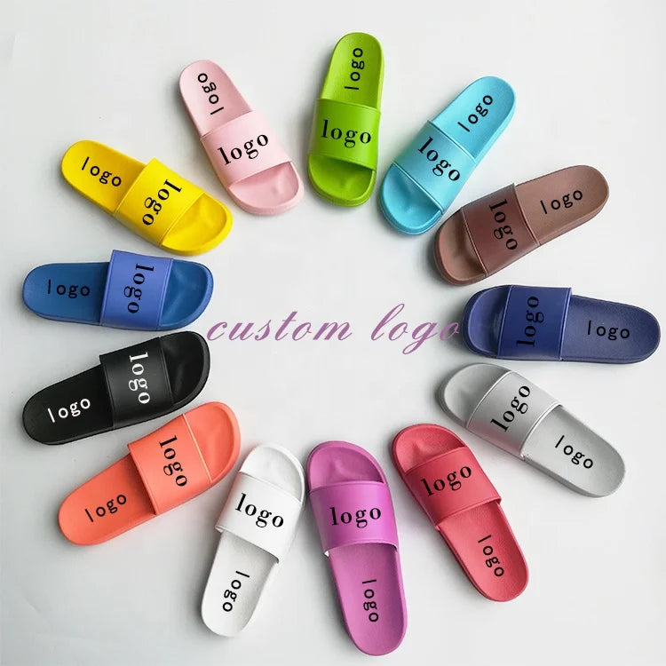 Latest Fashionable Custom Blank Pink Slides Sandals with Logo for Your Own Design Nice Beach Slippers for Women