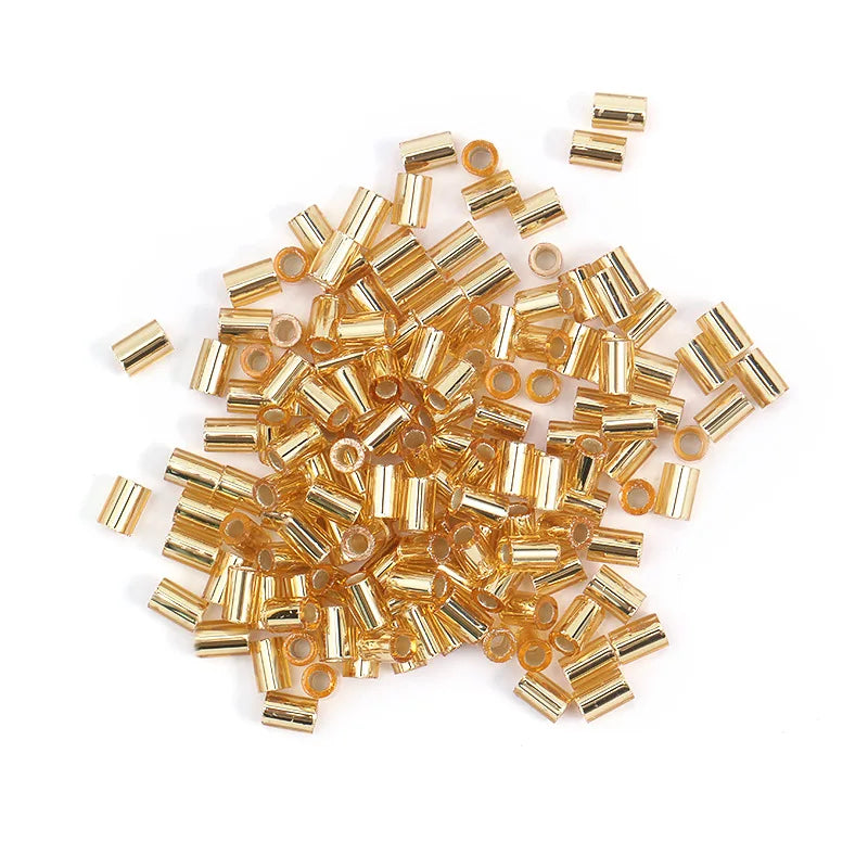 Wholesale 450g Silver 2.5mm Round Shape Crystal Beads for Aari Work Hot Sales Glass Tube Beads for Embroidery and Decoration