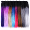 SR01 Wholesale Gradient Bicolor Tricolor 22nch  Artificial Dreadlocks Artificial Dreadlocks Crochet Dreadlock