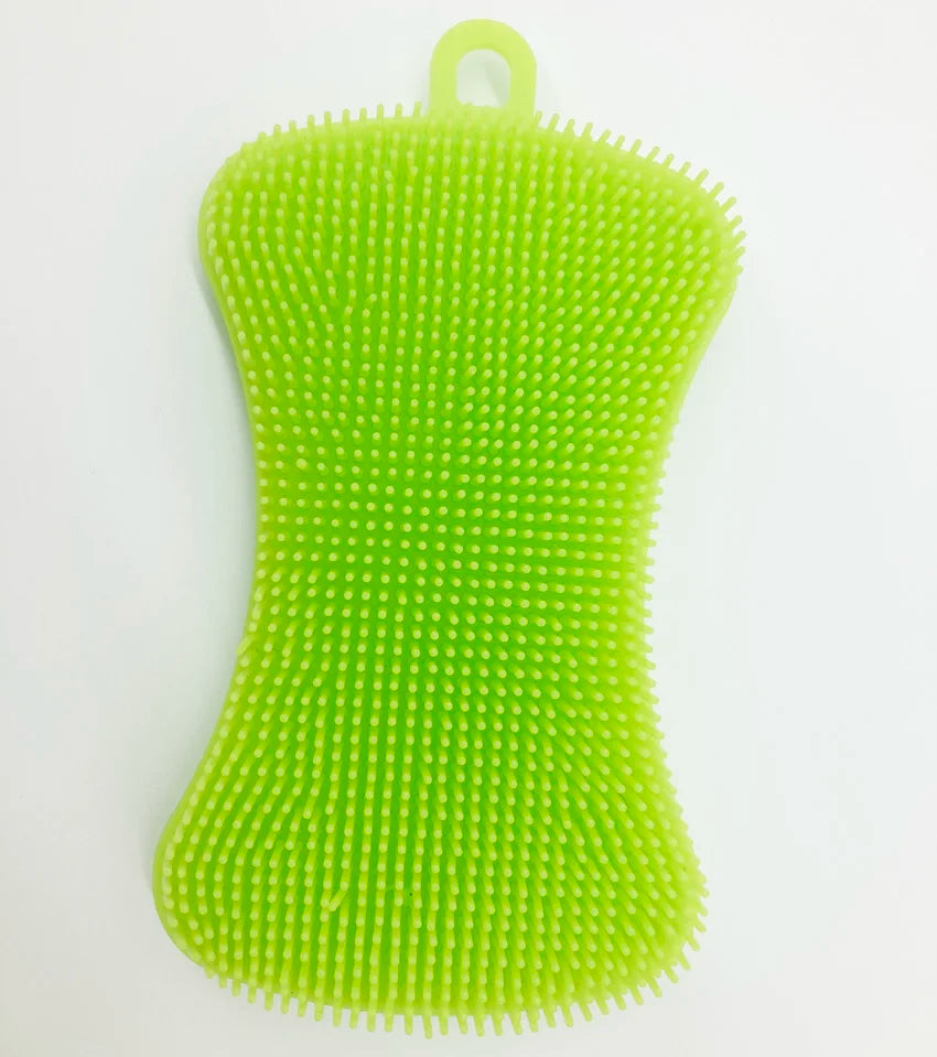 Silicone Sponge Dish Washing Kitchen Gadgets Brush Accessories Double Sided Silicone Brush