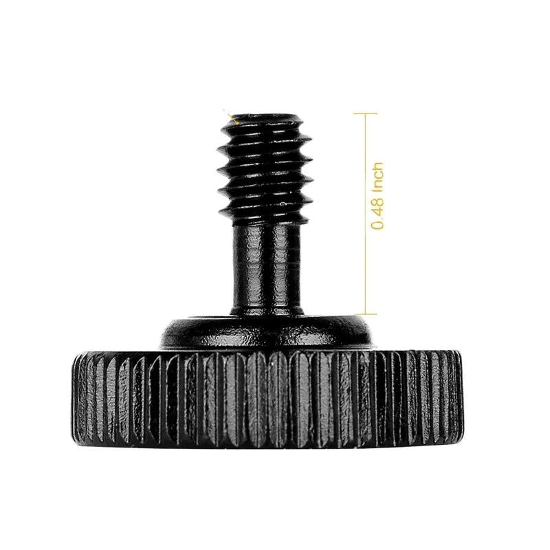Thumb Screw Camera Quick Release 1/4 Inch Thumbscrew L Bracket Screw Mount Adapter Bottom 1/4 Inch-20 Female Thread