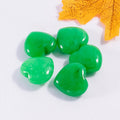 DIY New Natural Crystal Heart Polished Malay Jade Crystals Healing Stone Heart Souvenirs