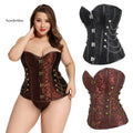 Tight Body Gothic Overbust Corset Fat Women Steampunk  Belly Full Corsets
