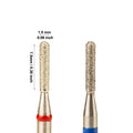 Rotary Burrs 1.5*7.5mm Smooth Top Barrel Safety E File Wholesale Russian Cuticle Manicure Nail Drill Bits Diamond High Quality