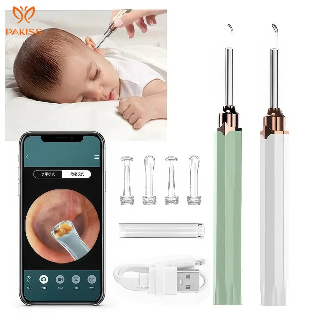 Pakiss Promotional  Ear Wax Vacuum Cleaner Smart Removal Tool From Otoscope