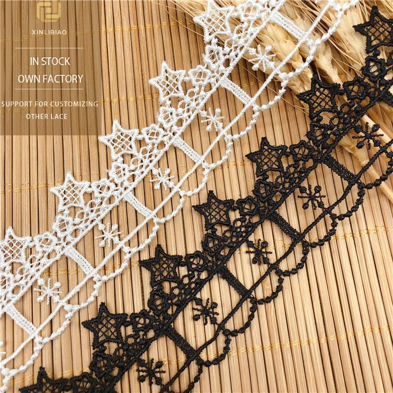 Polyester Fine Line Bar Code Ribbon Lace Water Soluble Lace for Garments Accessories Underwear-for Shoes and Bags MegaBDM