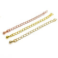 18k Gold Jewelry Stainless Steel Necklace Accessories Extension Chain 3cm 5cm Simple Extender Chains Water Drop Tail Chain