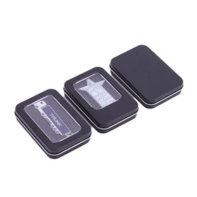 87x60x18 Mini Metal PVC Storage Tin Boxes Rectangular Recyclable Container with Lid for Candle Candy or Gift Organizer