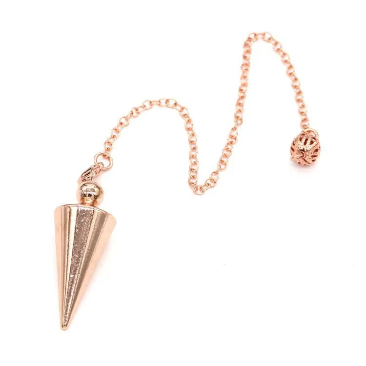 Crystal Crafts DIY Personality retro punk cone Pendulum Korean alloy fashion necklace for decor