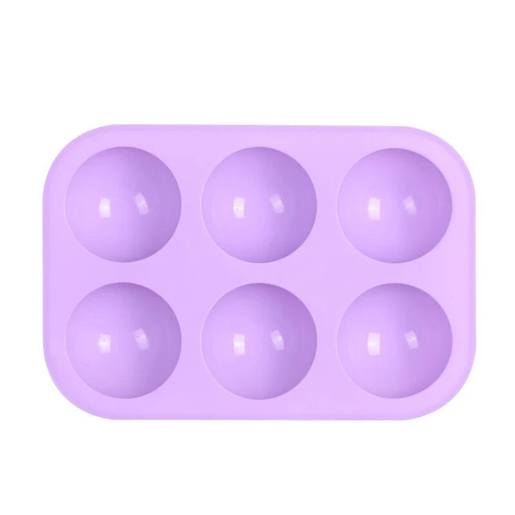 Amerpromo Semi Sphere Silicone Chocolate Mold with 6-Cavity BPA Free Cupcake Baking Mold for Making Chocolate Bomb Cake Jelly