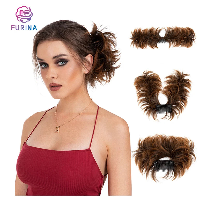 Furina Buns Wholesale Handy Bulk 2023 Synthetic Hair Extensions Hair Braiding Bun for Women