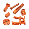 High-Quantity Orange Anodized  Aluminum CNC Machining Component Manufacturer Broaching and Drill Services