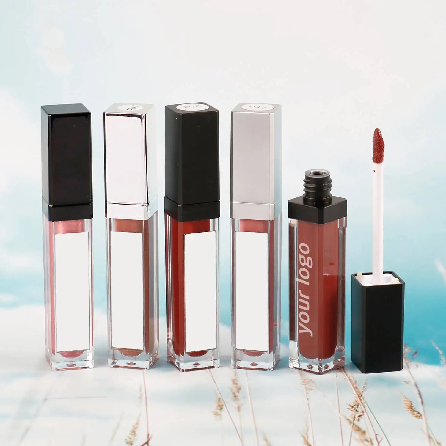 LED Light Lipgloss With Mirror Private Label Best Selling Vegan Multi Colors Lip Makeup Lip Gloss Tubes