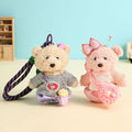 Cute Crossbody Bag Bow Mini Plush Teddy Bears Keychain Sweater Pendant Teddy Bear Small with Keychain Peluches Plush Animal Toys