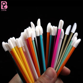 TPEE Flocked Synthetic Super Soft Skin-Friendly Disposable Lip Gloss Lip Brush Applicator for Makeup
