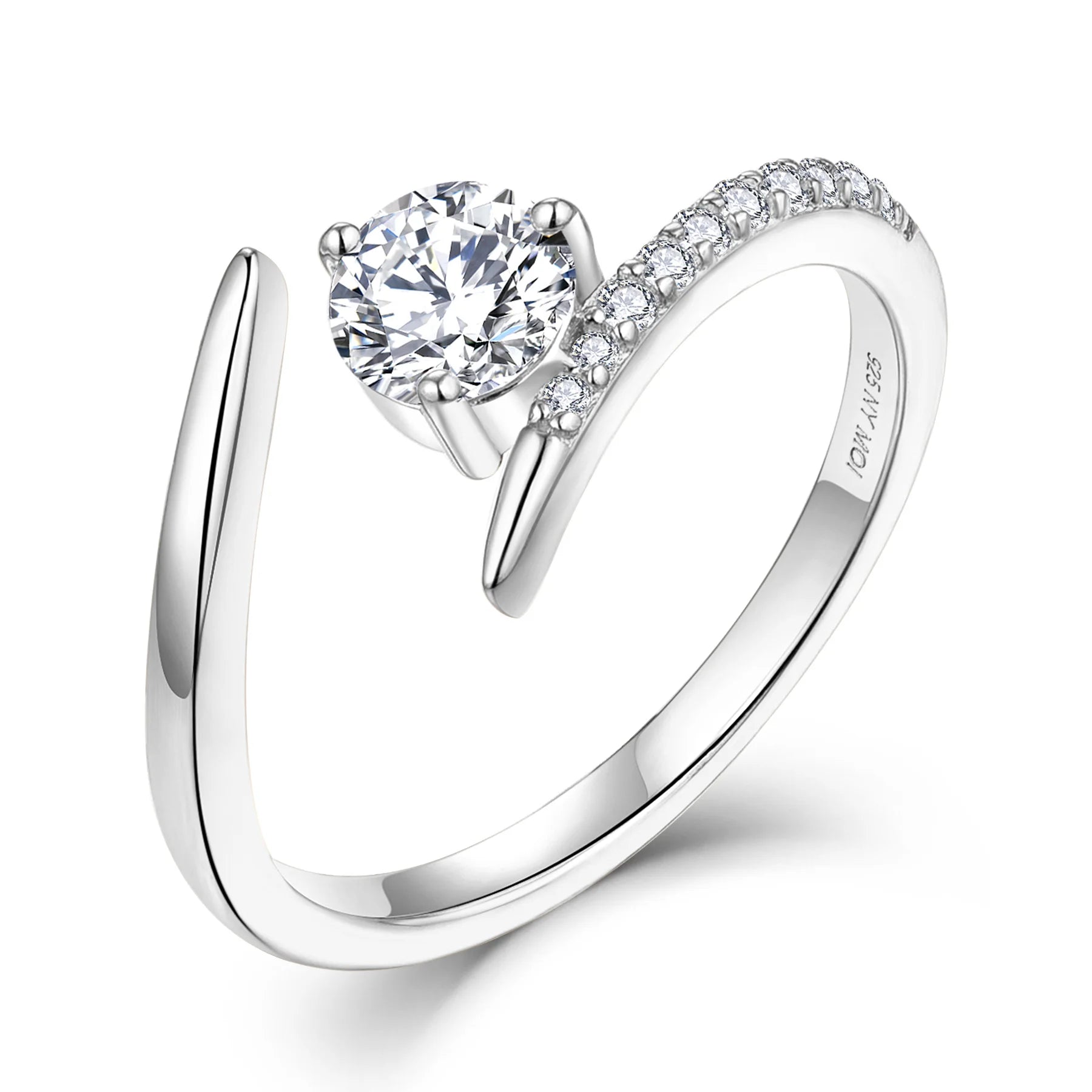 Plated Moissanite Diamond Open Rings for Women Factory Price Gold Silver CLASSIC Wedding Rings for Couples Set and Engagement
