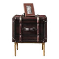 Customized Luxury Genuine Leather Cabinet Living Room Side Table with Drawer Storage Living Room Decoration Cabinet Bedroom