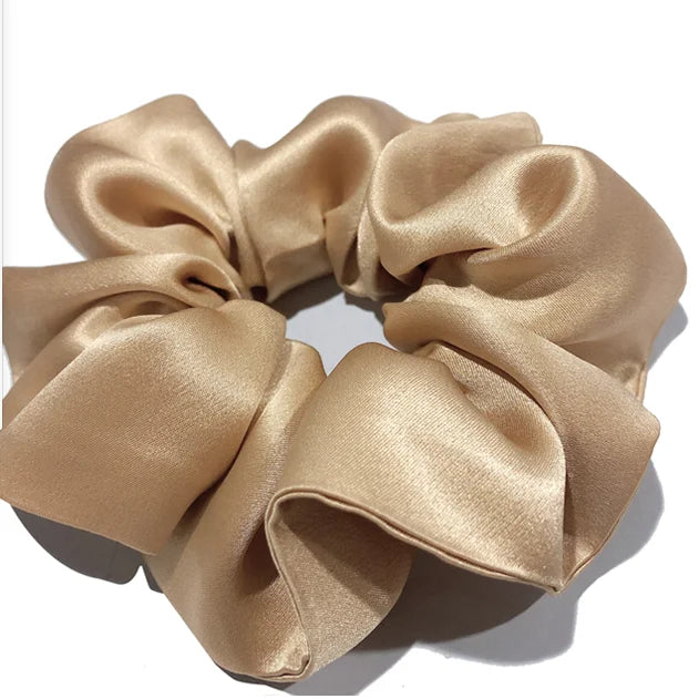 Factory Supply 100% Silk Scrunchies Girls Hair Headband Custom Logo Fashion Design No Chemical Added