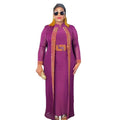Luxurious Womens African Clothing Rhine Stone Decoration African Clothes for Women a Two-piece Set African Evening Dresses