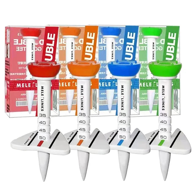 Korea's Hot Selling High Quality Durable Plastic Adjustable Golf Tees Double-Layer Ball Holder Set Golf Gift