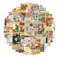 50Pcs Vintage Retro Poster Graffiti Sticker For Notebook Luggage Laptop Skateboard Diy Vinyl Decor Label Stickers