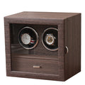 Wholesale BETTER Premium Rectangle Black Brown PU Leather 2 Slot Watch Motor Case Jewelry Storage Multi-function Automatic Box