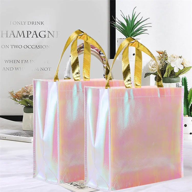 Wholesale Reusable Shopping Tote Bags Personalized Laminated Non Woven Bags for Clothes Gifts Cosmetics Packaging