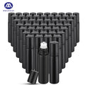 Mingxin Luxury 10ml Round Perfume Roller Bottle Black UV Glass Cosmetic Body Lotion Refillable Essential Oil Roll on