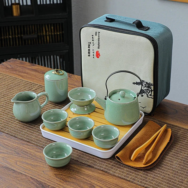 Portable Geyao Ceramic Travel Tea Set Modern for Coffee for Gift for Business Activities Porcelain Tea Set or Coffee Set