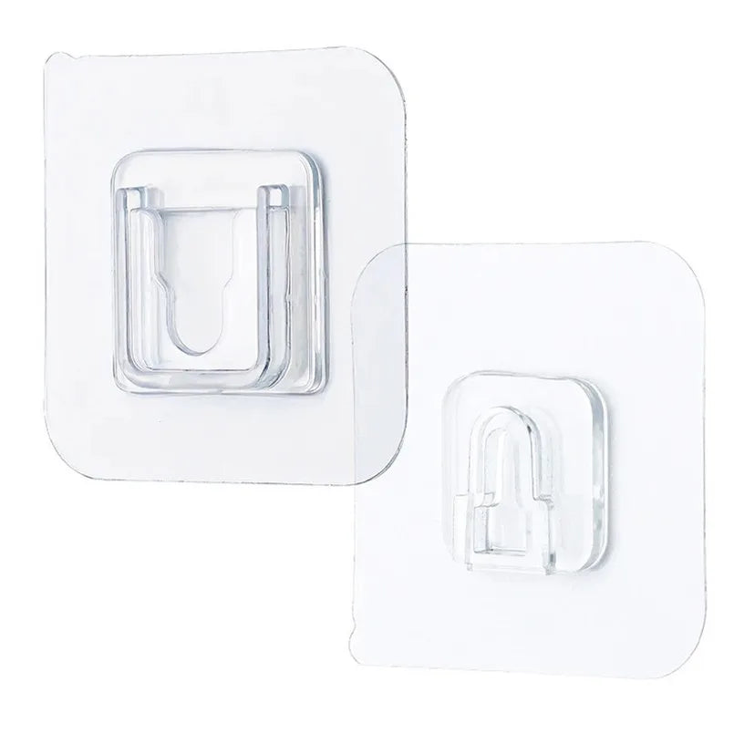 K1256 Seamless Wall Hooks Double-Sided Self Adhesive Hooks for Bathroom Kitchen Door Storage Holders