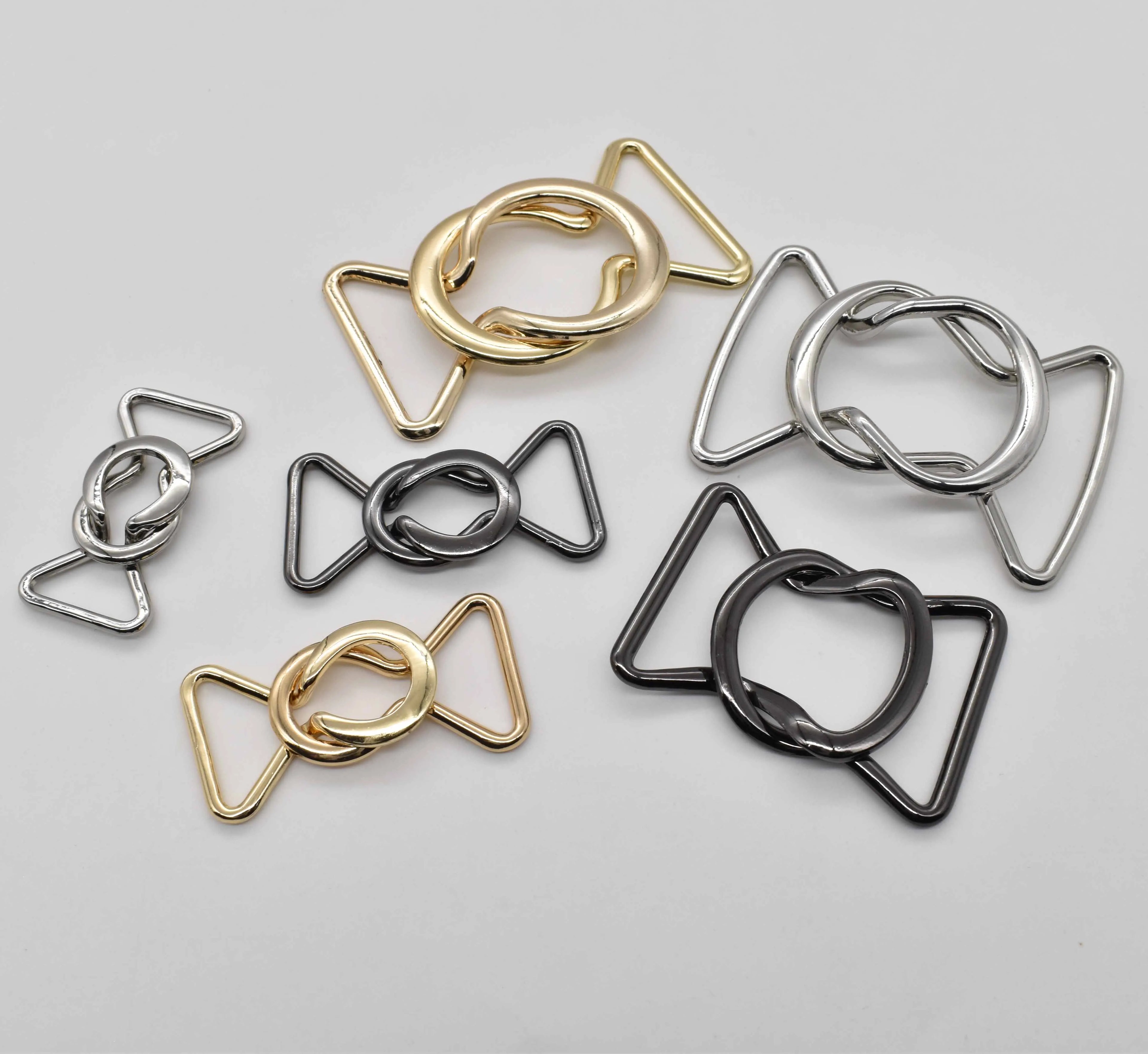 DK-15-1 Decorative 8-shaped 25mm 40mm Shoulder Strap Adjustment Connect Buckle Simple Elastic Belt Accessories for Apparel
