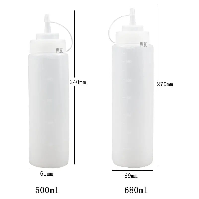 Portable Plastic Squeeze Sauce Bottle for Condiments and Dressings