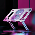 Boneruy Desktop Aluminum Foldable Cooling Fans Laptop Stand Adjustable