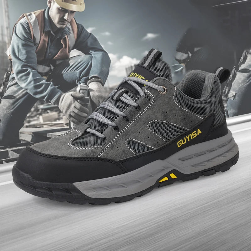 GUYISA  Factory Customization Factory Outlet Outdoor Safety Shoes  Breathable  Smash-proof and Stab-proof  Safety Shoes