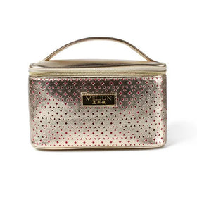 New Arrival 2024 Fashion Hollow Out PU Leather Cosmetic Bag Case Vegan Leather Makeup Toiletry Bag for Lady