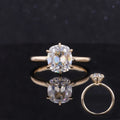 Custom Jewelry OMC Old Mine Cut Moissanite 10k Solid Gold Solitaire Engagement Ring