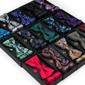 Fashion Cheap Bowtie Wholesale Pink Orange Bow Tie Pocket Square for Men Wedding Bowtie Set for Groom