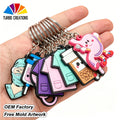 Customised Anime & Business Key Chains Soft PVC Rubber with Personalised Branded Logo Key Rings