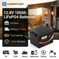 12.8V 100Ah LiFePO4 Ebike Battery German Stock 4s1p Lithium Iron Phosphate Pack 100A BMS for RV Solar Marine