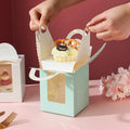 Transparent Window 1 Muffin Cupcake Box Small Cake Box Portable Dessert Pastry Boxes with Inner Tray