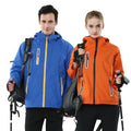 Women's and Men's Outdoor Sports Coat with Fleece Lining Thick Windproof Waterproof Shaker Fleece Jacket for Hiking and Camping