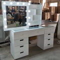 Foshan Factory Hot Sale Modern White Salon Hairdressing Mirrors Stations for Hair Salon