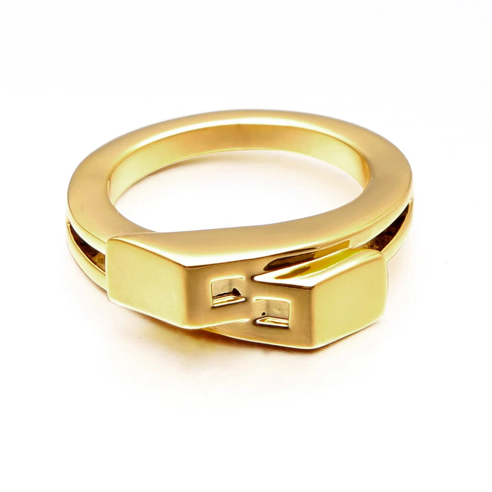 New Arrival Punk Crossed Cubes Rings Gold Color Unique Midi Ring Fashion Jewelry Accessories Holiday Gift for Women.