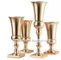 HJ210713-1 LUCKYGOODS European-style Decoration Table Centerpiece Golden Plated Metal Vase Flower Stand for Wedding Party