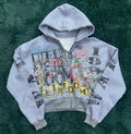 US Free Tax Back Side Pullover Hoodie DTG Print Sleeves Screen Print Graphic Zip up Hoodie for Men