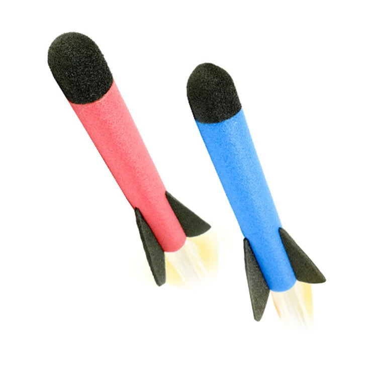 Wholesale Hot Sale Outdoor Children Education Interactive Pedal Model Rocket Launching Foam Rocket Launcher Toy for Kids