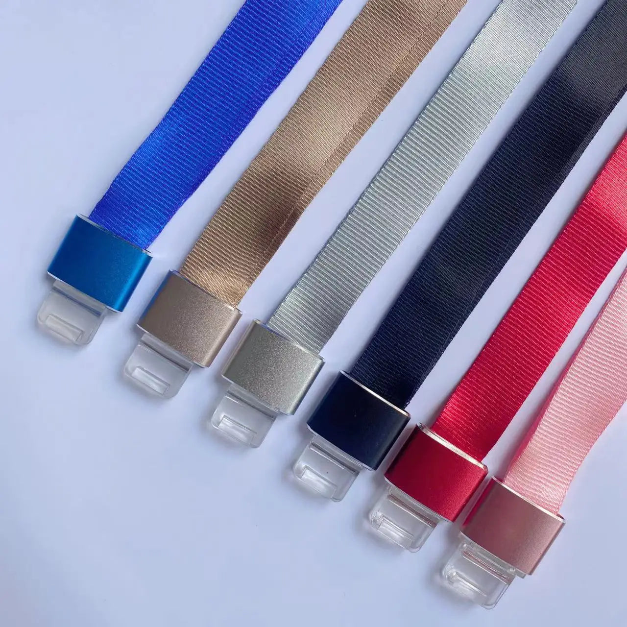 Fashionable Multi-Color Work Card Lanyard with Durable ABS Material Custom Logo Stylish Metal Buckle for Employees