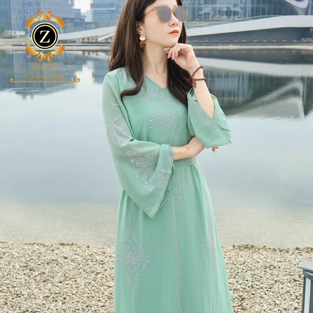 Zaynab Abaya Women Long Thobe Arabic Women Branded Clothes Bale Abaya Women Muslim Dress Abaya