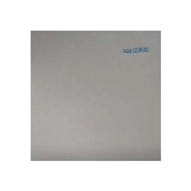 50g Paper Manufacturer Supplier White Color Anti Counterfeiting Certificate Printing Fiber Paper